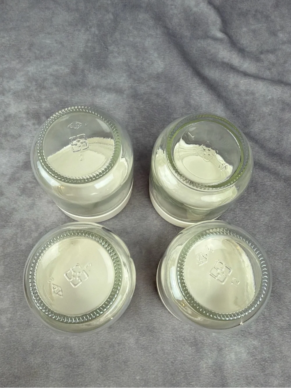 Euro Cuisine YMX650 Yogurt Maker Replacement 6 oz Glass Jars Set of 4 Lids